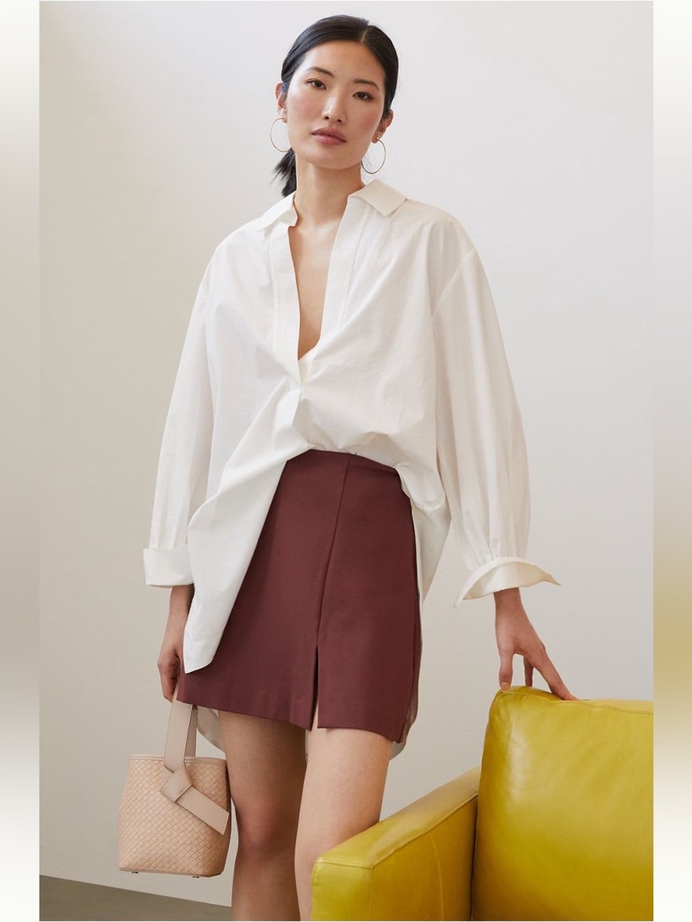 Maeve Oversized Tunic in White